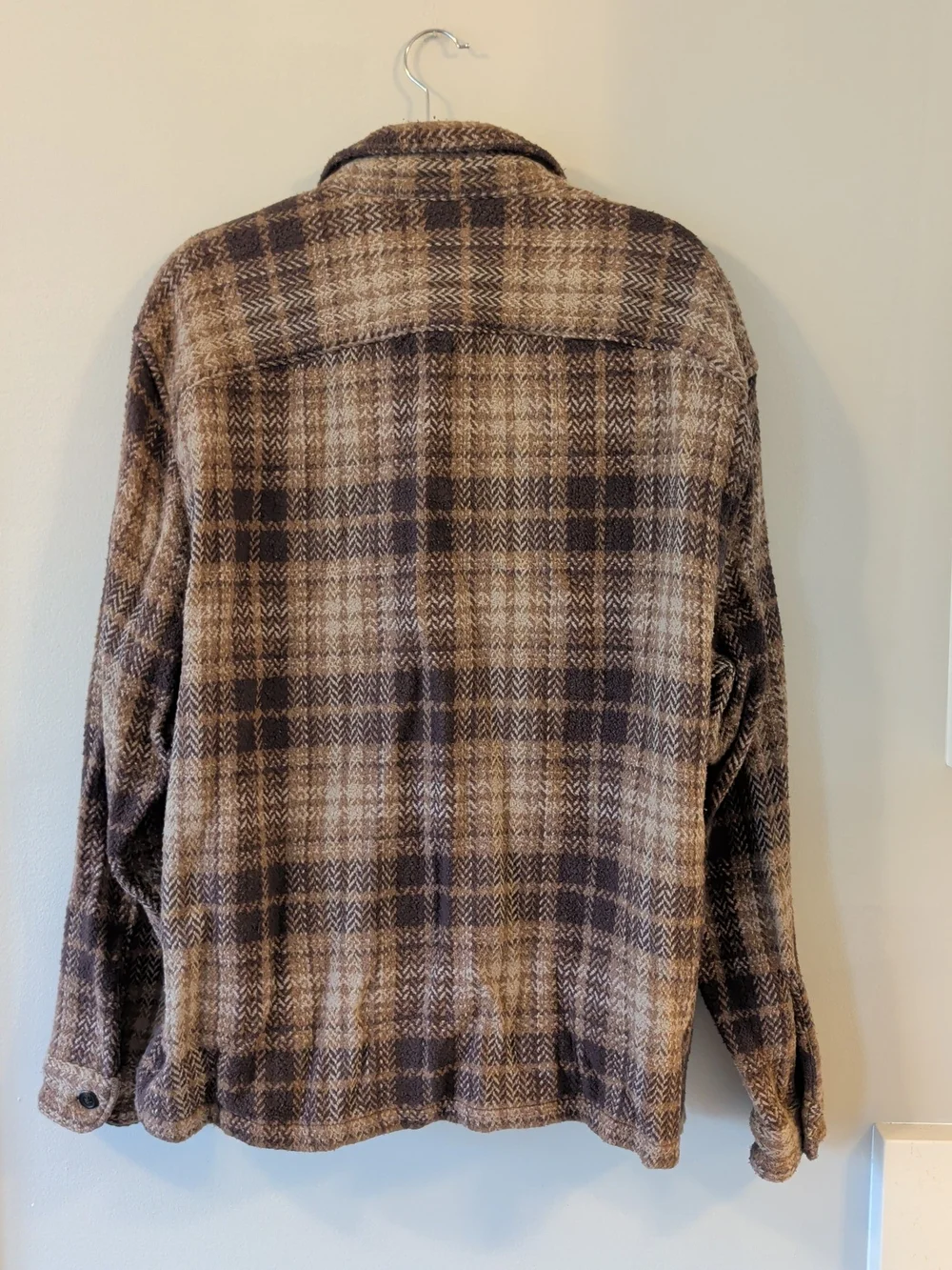 Abercrombie & Fitch Brown Plaid Lightweight Shacket